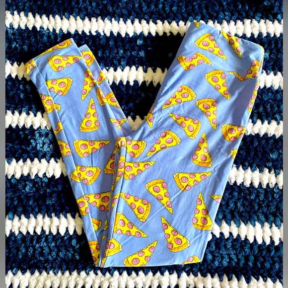 LuLaRoe OS Pizza Leggings - Picture 1 of 2